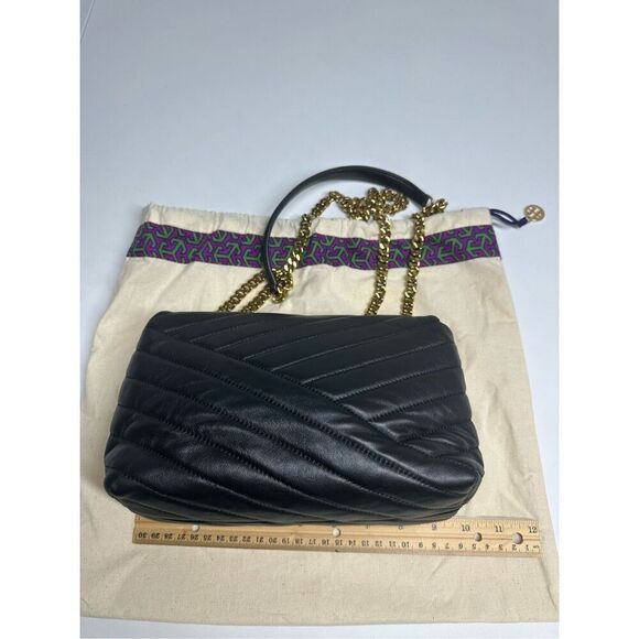 NWOT TORY BURCH KIRA SMALL CHEVRON BAG IN BLACK - Picture 10 of 16